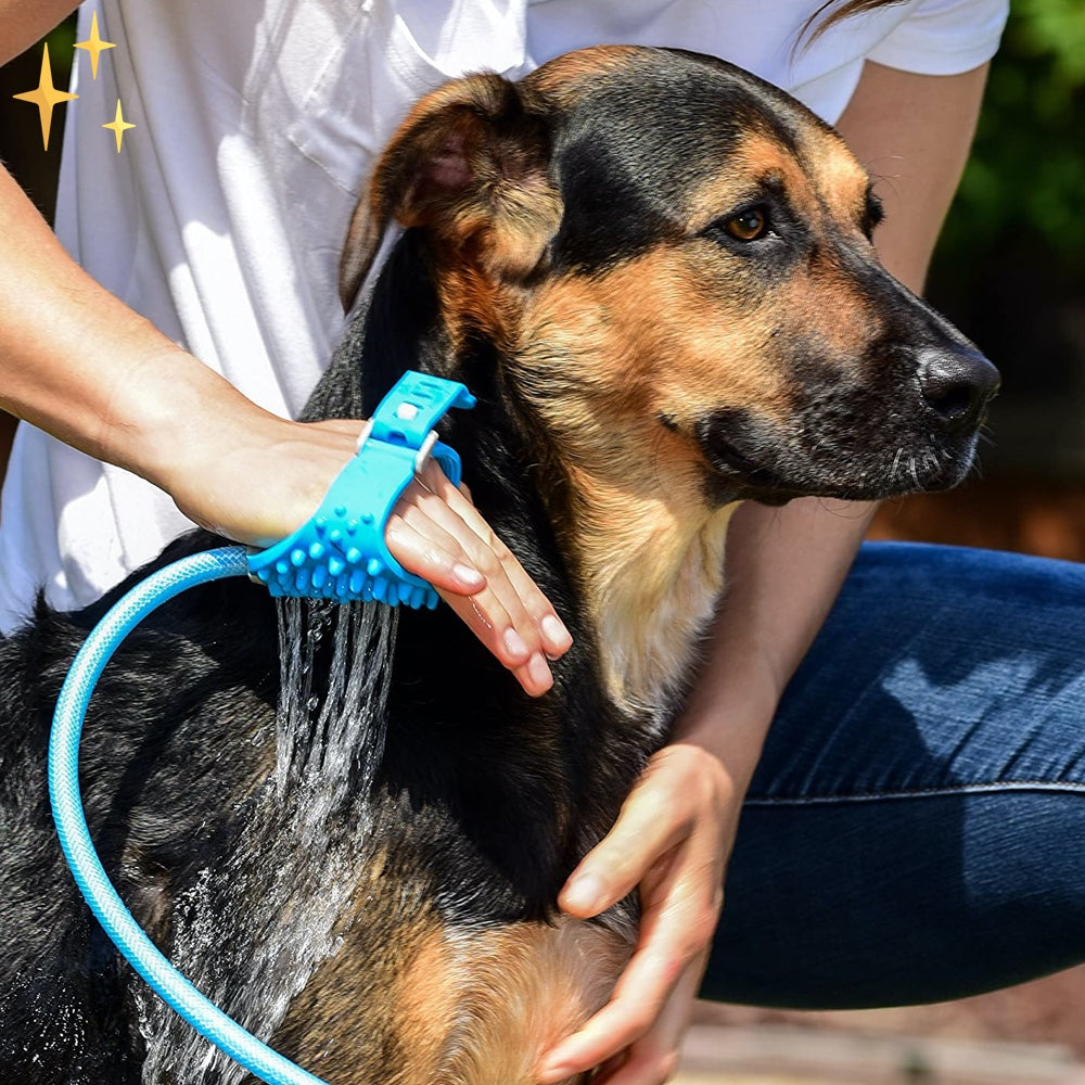 Honden Douchekop Handschoen Tuinslang en Borstel in Één voor een Schoon Huisdier