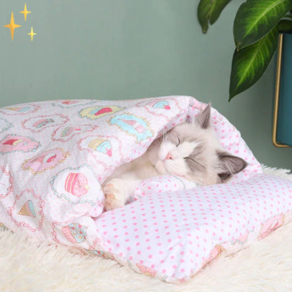 SleepyPet Slaapzak voor Katten en Honden gevuld met Dons voor een Heerlijke Slaapervaring van je Huisdier