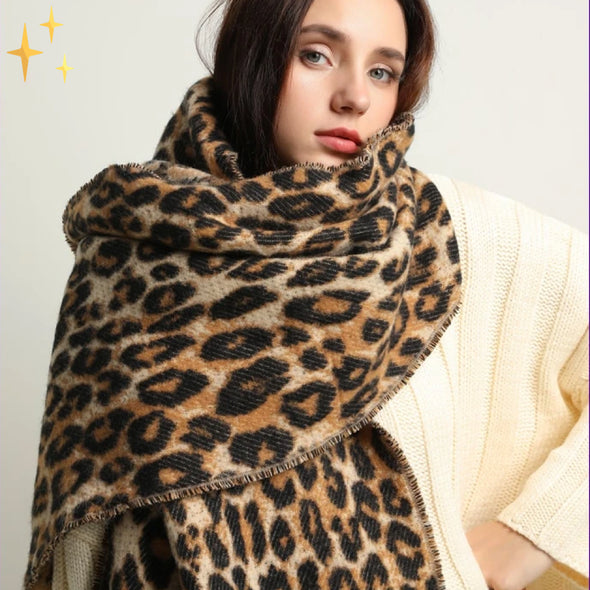 Mirabella™ Megan Leopard Sjaal - Heerlijk Warm en Modieus de Winter door