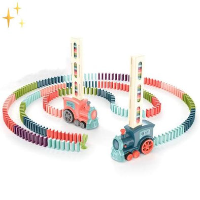 RideIt™ Domino Plaatser in de Vorm van een Rijdende Trein | Oneindig veel Plezier en Leerzaam Spelen voor je Kinderen | Tijdelijk 1 + 1 GRATIS